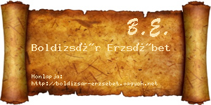 Boldizsár Erzsébet névjegykártya