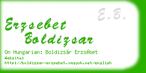 erzsebet boldizsar business card